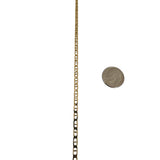 14k Yellow Gold 10.7g Solid Men's 3mm Mariner Link Chain Necklace Italy 23"