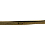 14k Yellow Gold 10g Diamond Cut Striped 8mm Bangle Bracelet 7.25"