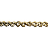 14k Yellow Gold 9.8g Solid Diamond Cut 8mm Heart Link Bracelet 7"