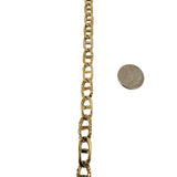 14k Yellow Gold 16.6g Semi Solid Men's 7.5mm Mariner Link Bracelet Italy 8.25"