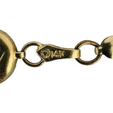 14k Yellow Gold 8.5g Sun Moon Earth Stars Charm Bracelet 7.25"