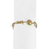 14k Yellow Gold 8.5g Sun Moon Earth Stars Charm Bracelet 7.25"