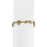 14k Yellow Gold 8.5g Sun Moon Earth Stars Charm Bracelet 7.25"