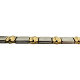 14k Yellow and White Gold 10.5g Fancy Link Bracelet Turkey 7"