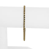 14k Yellow Gold 4.3g Hollow Light 2.8mm Ladies Box Link Bracelet Italy 7"