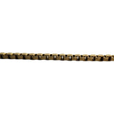14k Yellow Gold 4.3g Hollow Light 2.8mm Ladies Box Link Bracelet Italy 7"