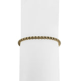 14k Yellow Gold 4.3g Hollow Light 2.8mm Ladies Box Link Bracelet Italy 7"