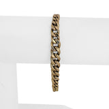 14k Yellow Gold 8.2g Ladies Hollow Graduated Curb Link Bracelet Italy 7"