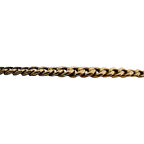 14k Yellow Gold 8.2g Ladies Hollow Graduated Curb Link Bracelet Italy 7"