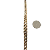 14k Yellow Gold 8.2g Ladies Hollow Graduated Curb Link Bracelet Italy 7"