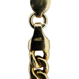 14k Yellow Gold 8.2g Ladies Hollow Graduated Curb Link Bracelet Italy 7"