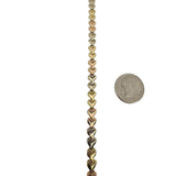 14k Yellow White and Rose Gold 6g Diamond Cut Link Bracelet 7.25"