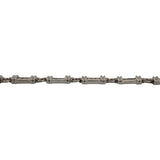 14k White Gold Tanzanite and Diamond 19.8g Bar Link Bracelet 7"