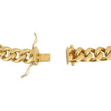 14k Yellow Gold 7.9g Hollow Polished 9.5mm Cuban Link Bracelet 8.25"