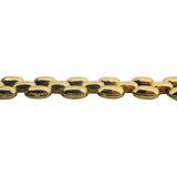 14k Yellow Gold 7.9g Hollow Polished 8mm Panther Link Bracelet Italy 7.25"