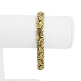 14k Yellow Gold 15.2g Thick Ladies 8mm Byzantine Link Bracelet 7.25"