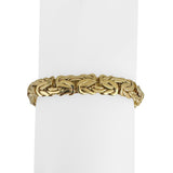 14k Yellow Gold 15.2g Thick Ladies 8mm Byzantine Link Bracelet 7.25"