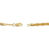 14k Yellow Gold 17.9g Vintage 4mm Beaded Rope Twist Necklace Italy 17.5"