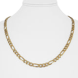 14k Yellow Gold 28.7g Solid 5.5mm Figaro Link Chain Necklace Italy 21"