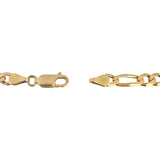 14k Yellow Gold 28.7g Solid 5.5mm Figaro Link Chain Necklace Italy 21"