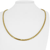14k Yellow Gold 13.6g Semi Solid 3.5mm Box Link Chain Necklace Turkey 22"
