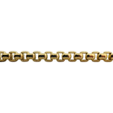 14k Yellow Gold 13.6g Semi Solid 3.5mm Box Link Chain Necklace Turkey 22"
