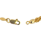 14k Yellow Gold 7.8g Vintage 4mm Beaded Rope Twist Bracelet Italy 7.25"