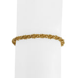 14k Yellow Gold 7.8g Vintage 4mm Beaded Rope Twist Bracelet Italy 7.25"