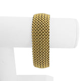 14k Yellow Gold 39.8g Thick Wide 20mm Mesh Link Bracelet Italy 7.5"