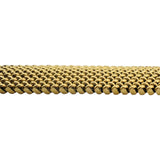 14k Yellow Gold 39.8g Thick Wide 20mm Mesh Link Bracelet Italy 7.5"