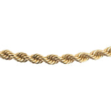 14k Yellow Gold 16.6g Solid Vintage 3mm Rope Chain Necklace 17"
