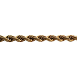14k Yellow Gold 16.6g Solid Vintage 3mm Rope Chain Necklace 17"