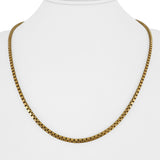 14k Yellow Gold 19.7g Solid Vintage 2.5mm Box Link Chain Necklace 20"