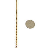 14k Yellow Gold 19.7g Solid Vintage 2.5mm Box Link Chain Necklace 20"