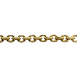 14k Yellow Gold 18.8g Solid 4mm Cable Biker Link Chain Necklace 20"