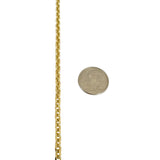 14k Yellow Gold 18.8g Solid 4mm Cable Biker Link Chain Necklace 20"