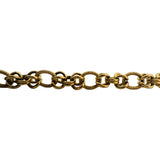 18k Yellow Gold 12g Vintage UnoAErre 7.5mm Fancy Circle Link Bracelet Italy 7.5"