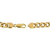 18k Yellow Gold 14.4g Semi Solid Vintage Men's Curb Link Bracelet Italy 8.25"