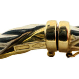 18k Tri Tone Gold 13g Vintage UnoAErre Spiral Bangle Bracelet Italy 7"