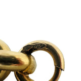 18k Yellow Gold 24.3g Vintage Polished 11mm Rolo Link Bracelet Italy 8.25"