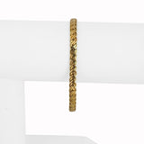 18k Yellow Gold 4.8g Vintage Milor 5mm Flattened Fancy Link Bracelet Italy 7"