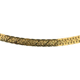 18k Yellow Gold 15g Solid Flat 4mm Fancy Link Chain Necklace Italy 20"