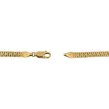18k Yellow Gold 15g Solid Flat 4mm Fancy Link Chain Necklace Italy 20"