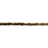 18k Tri Tone Gold 27g Solid Fancy Vintage Ball Bead Necklace Italy 17.5"