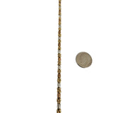18k Tri Tone Gold 27g Solid Fancy Vintage Ball Bead Necklace Italy 17.5"