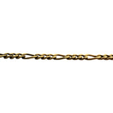 18k Yellow Gold 13.7g Solid Vintage 2.8mm Figaro Link Chain Necklace Italy 24"