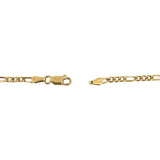 18k Yellow Gold 13.7g Solid Vintage 2.8mm Figaro Link Chain Necklace Italy 24"
