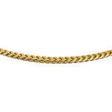 18k Yellow Gold 29.5g Solid 2.5mm Squared Franco Link Chain Necklace Italy 26"
