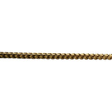 18k Yellow Gold 29.5g Solid 2.5mm Squared Franco Link Chain Necklace Italy 26"