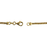 18k Yellow Gold 29.5g Solid 2.5mm Squared Franco Link Chain Necklace Italy 26"